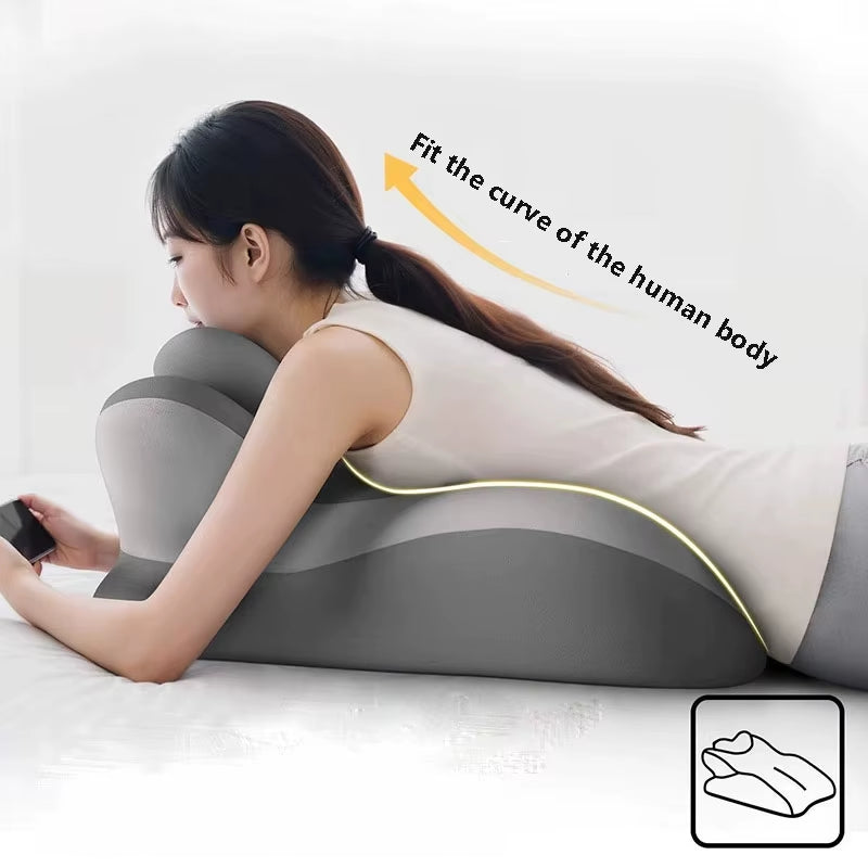 Memory Foam Pillow Sleeping Ergonomic Neck Leg Rest Reading Phone Use Bed Sofa Wedge Shape Back Pain Relief Comfort Body Relax
